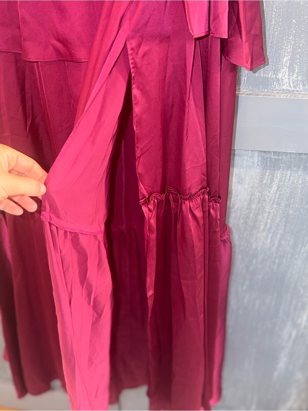 Few Moda Sintra Magenta Satin Halter Maxi Dress – Size 2 NWT - Picture 11 of 13